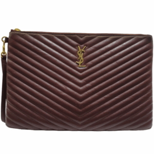 YSL Burgundy Cassandre Pouch