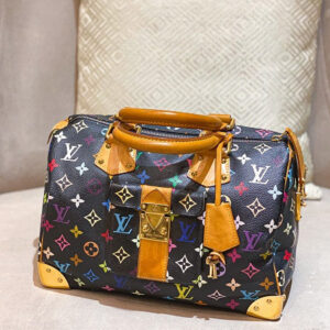 Louis Vuitton Monogram Multicolor Black Speedy Bag