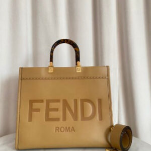 Fendi Beige Sunshine Medium Tote Bag