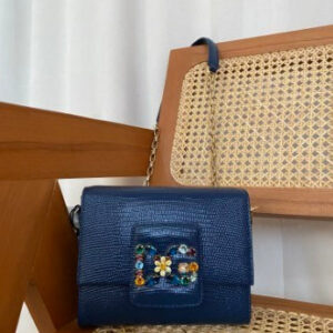 Dolce & Gabbana Blue Millennials Crystal Crossbody Bag