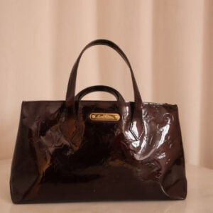 Louis Vuitton Burgundy Monogram Vernis Wilshire PM Tote Bag