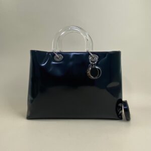 Christian Dior Black Lady Dior Large Bag with Strap