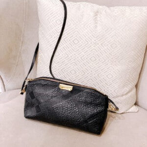 Burberry Black Embossed Signature Crossbody Bag