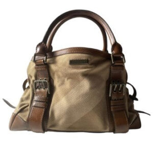 Burberry Brown Beat Check Nylon Tote Bag