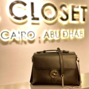 Gucci Black Interlocking G Top Handle Bag