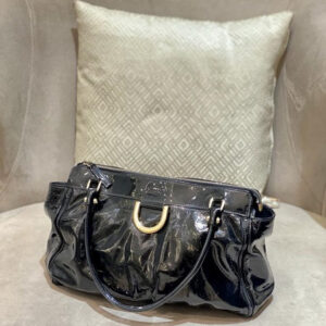 Gucci Black Vernis D Ring Bag
