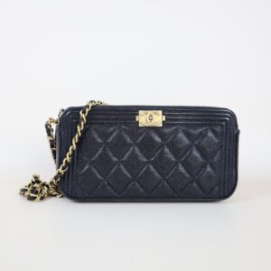 Chanel Black Clutch with Chain Boy
