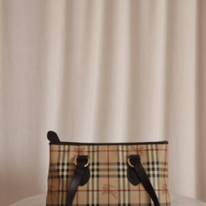 Burberry Bicolor Haymarket Regent Shoulder Bag