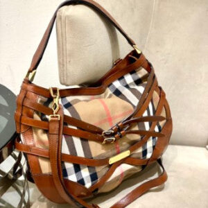 Burberry Brown Bridle House Check Gosford Bag