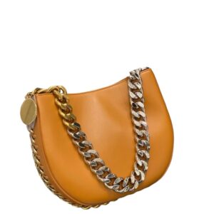 Stella Mccartney Caramel Frayme Crystal Chain Medium Bag