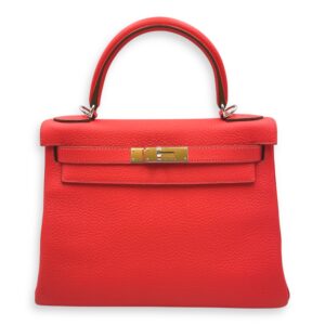 Kelly 28 Rose Jaipur in Clemence, Palladium hardware