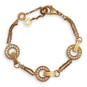 Bvlgari S/M Bracelet in 18k Rose Gold Hardware