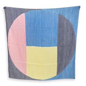 H 2002 100 Rose/Indigo/Jaune Scarf