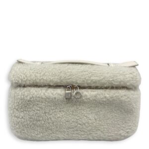 Extra Pocket 19 shearing fur Grey Crossbody Bag in Cashfur, Silver hardware