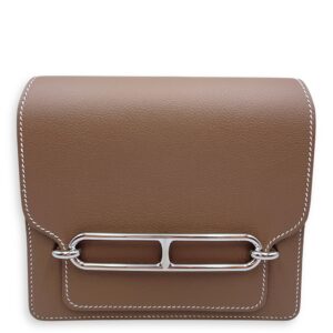 Roulis Mini Etoupe in Evercolor, Palladium hardware