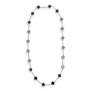 20 Motifs, Vintage Alhambra Necklace in Malachite Green