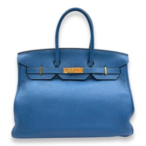 Birkin 35 Mykonos in Togo, Gold hardware