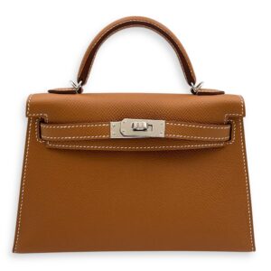 Sellier Kelly 20 Gold in Epsom, Palladium hardware