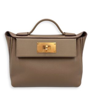 24/24-21 Etoupe in Evercolor/Swift, Gold hardware