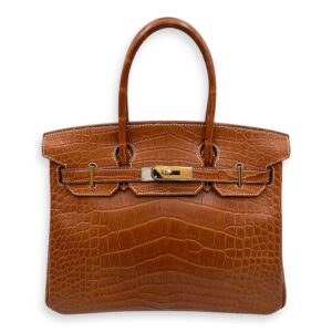 Birkin 30 Fauve in Matte Alligator, Palladium hardware