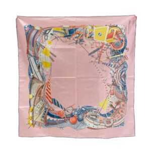 Bord a Bord 80 Rose Dragee/Blue Scarf in Cotton