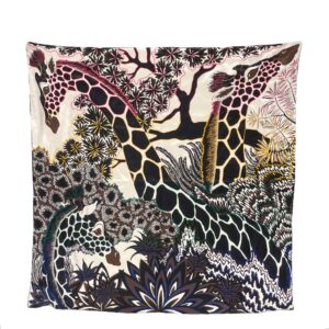 The Three Graces 90 Noir/Cacao/Blanc Scarf