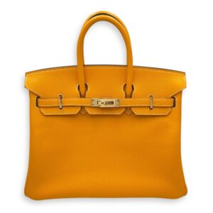 Candy Birkin 25 Jaune d'or/Potiron in Epsom, Permabrass hardware