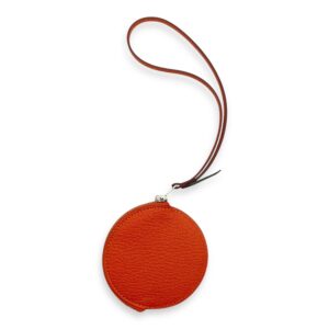 Tutti Frutti Orange Coin Purse/Charm in Chevre Mysore, Palladium hardware