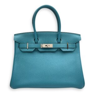 Birkin 30 Turquoise in Togo, Palladium hardware