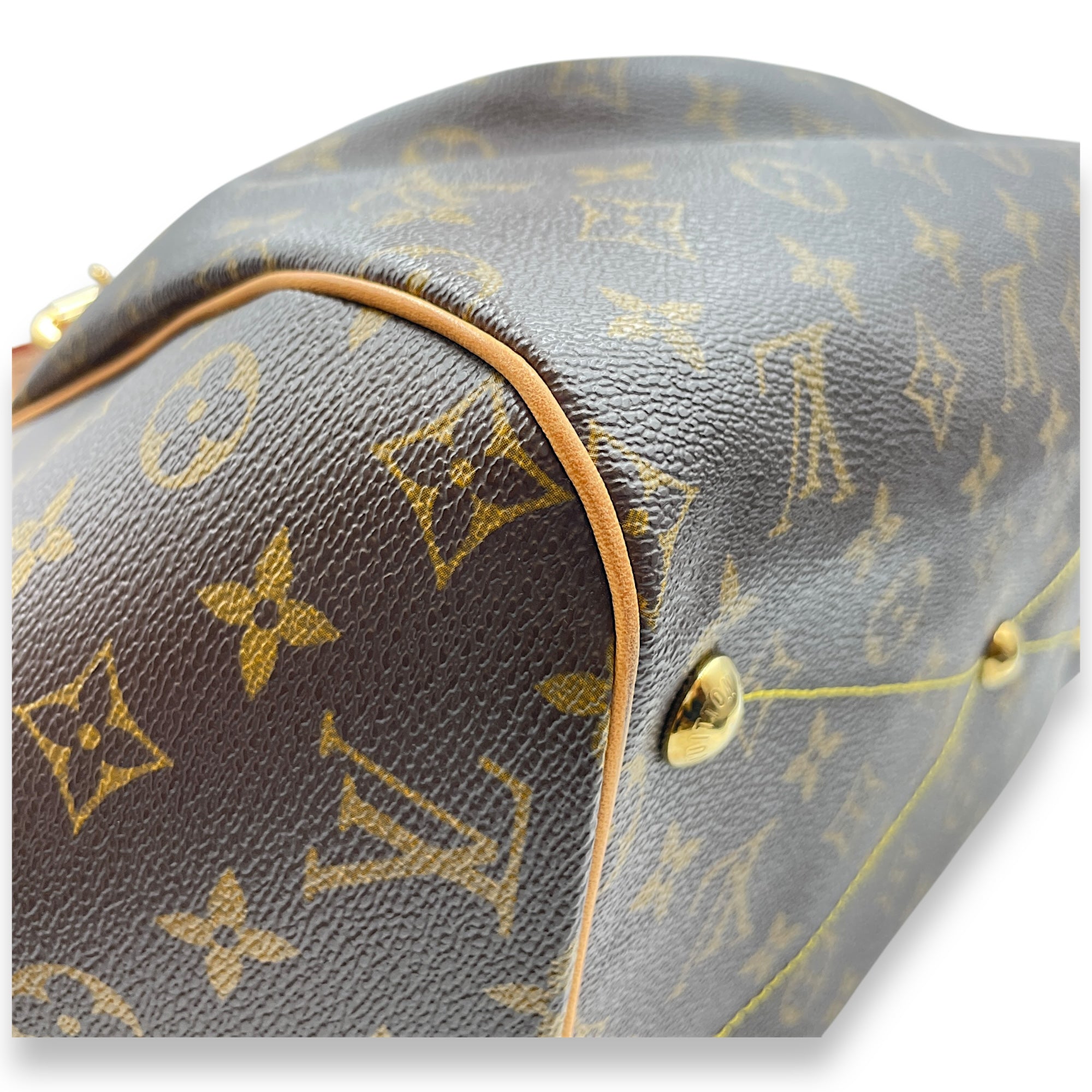 Tivoli GM Monogram Brown Top Handle Bag in Canvas, Gold hardware - Image 10