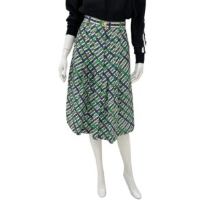 Mid-Length Skirt 38 Green Ready-To-Wear in Silk