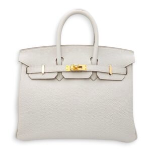 Birkin 25 Gris Pale in Togo, Gold hardware