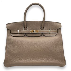 Birkin 35 Etoupe in Togo, Palladium hardware