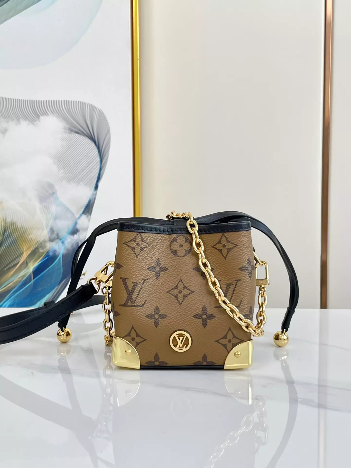 Noé Purse LV Charms Monogram Reverse Canvas - Repbags.is - Image 8