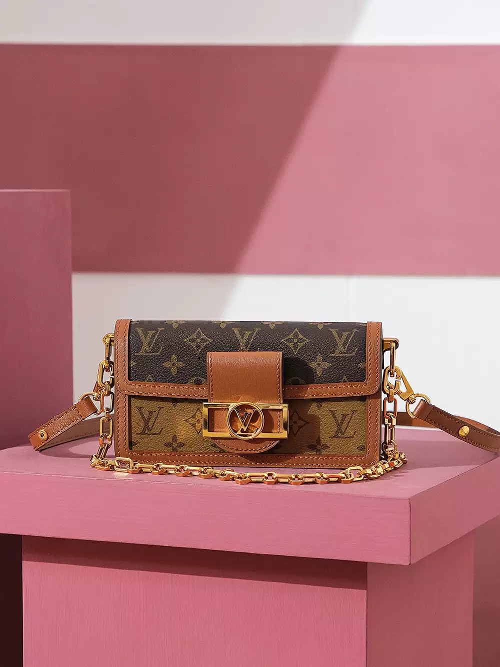 Dauphine East West Monogram Reverse Brown - Repbags.is - Image 10