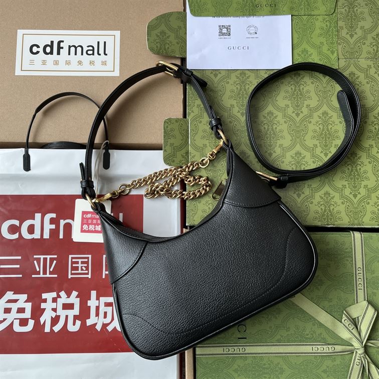 Aphrodite small shoulder bag Black soft leather - GB112 - Image 4