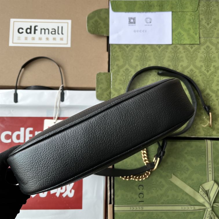 Aphrodite small shoulder bag Black soft leather - GB112 - Image 9