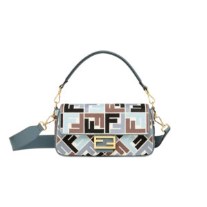 Baguette Multicolor Canvas Bag with FF Embroidery - RepBags.ru