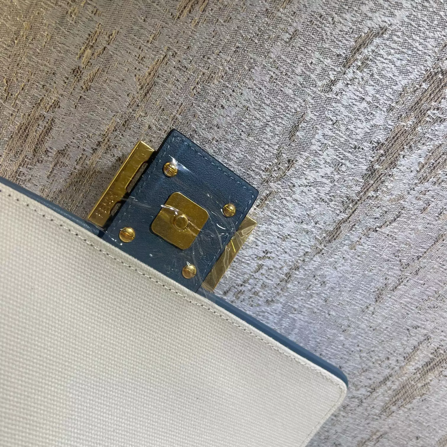 Baguette Multicolor Canvas Bag with FF Embroidery - RepBags.ru - Image 7