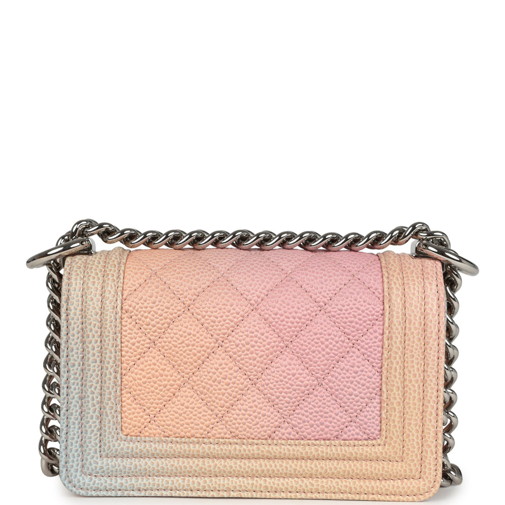 Chanel Mini "Paris-Cuba" Boy Bag Multicolored Caviar Enamel Silver Hardware - Image 5