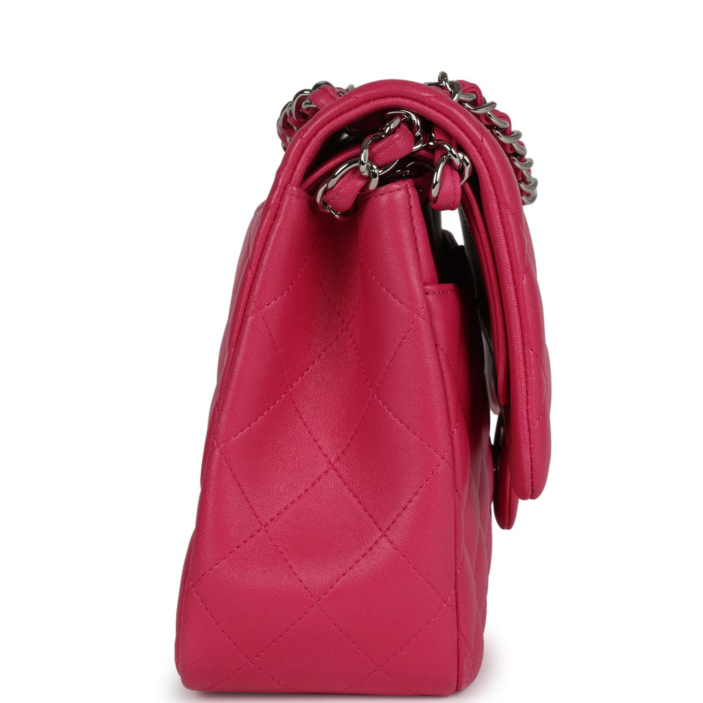 Pre-owned Chanel Jumbo Classic Double Flap Pink Lambskin Silver Hardware - Image 4