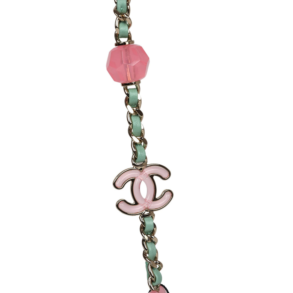 Chanel Candy Heart Mini Flap Bag Turquoise Lambskin Enamel and Light Gold Hardware - Image 9