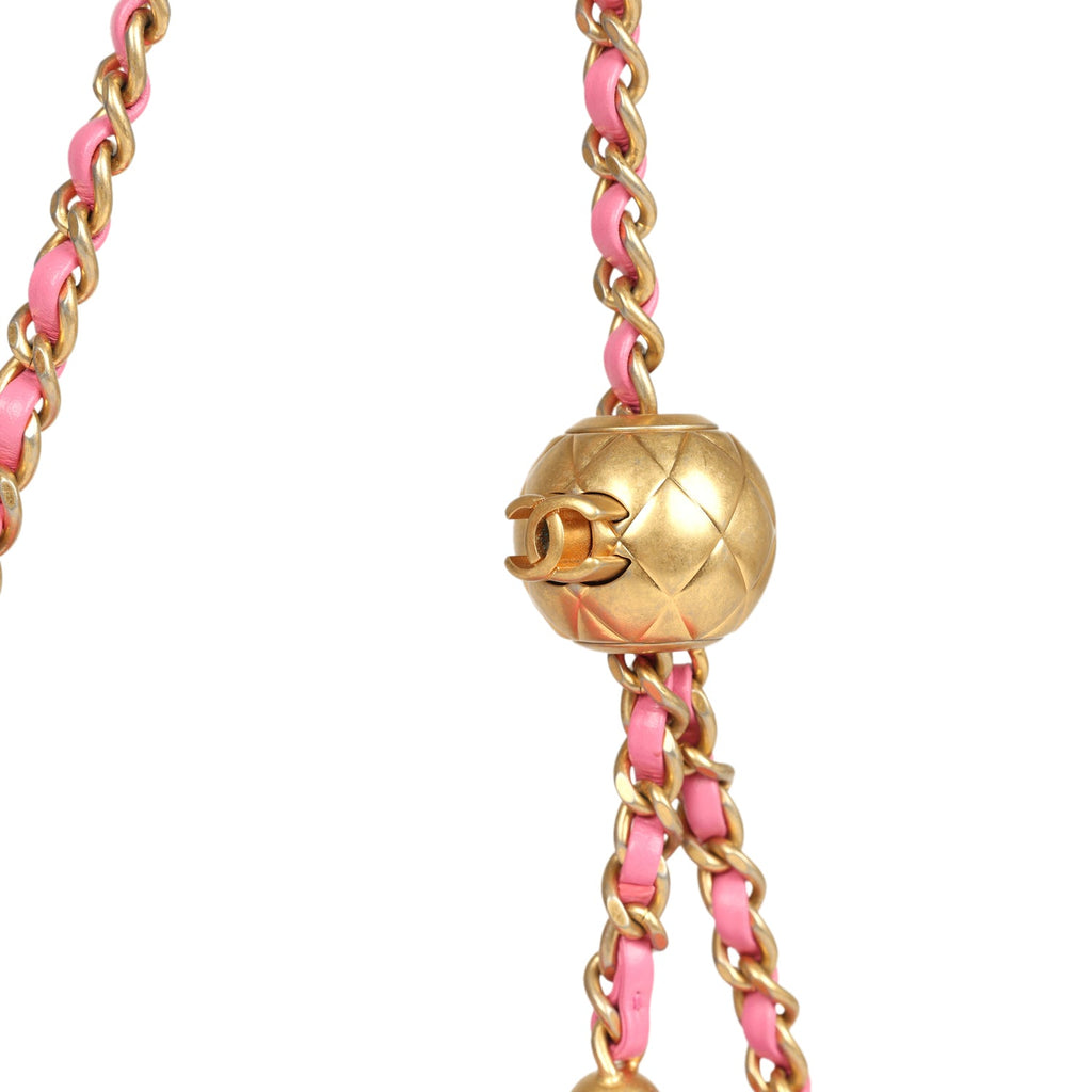 Chanel Mini Pearl Crush Square Flap Bag Pink Lambskin Brushed Gold Hardware - Image 9