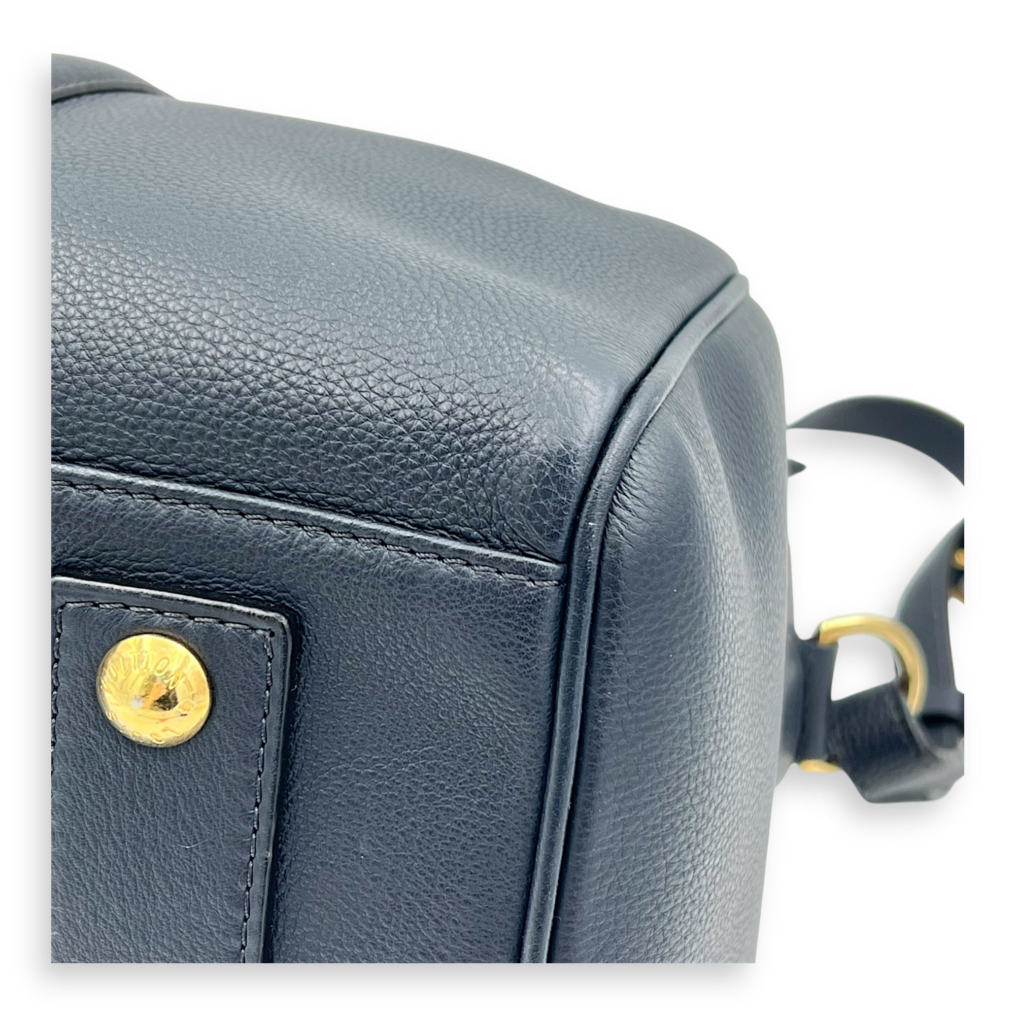 Sofia Coppola Boston Blue Top Handle Bag in Calfskin, Gold hardware - Image 7