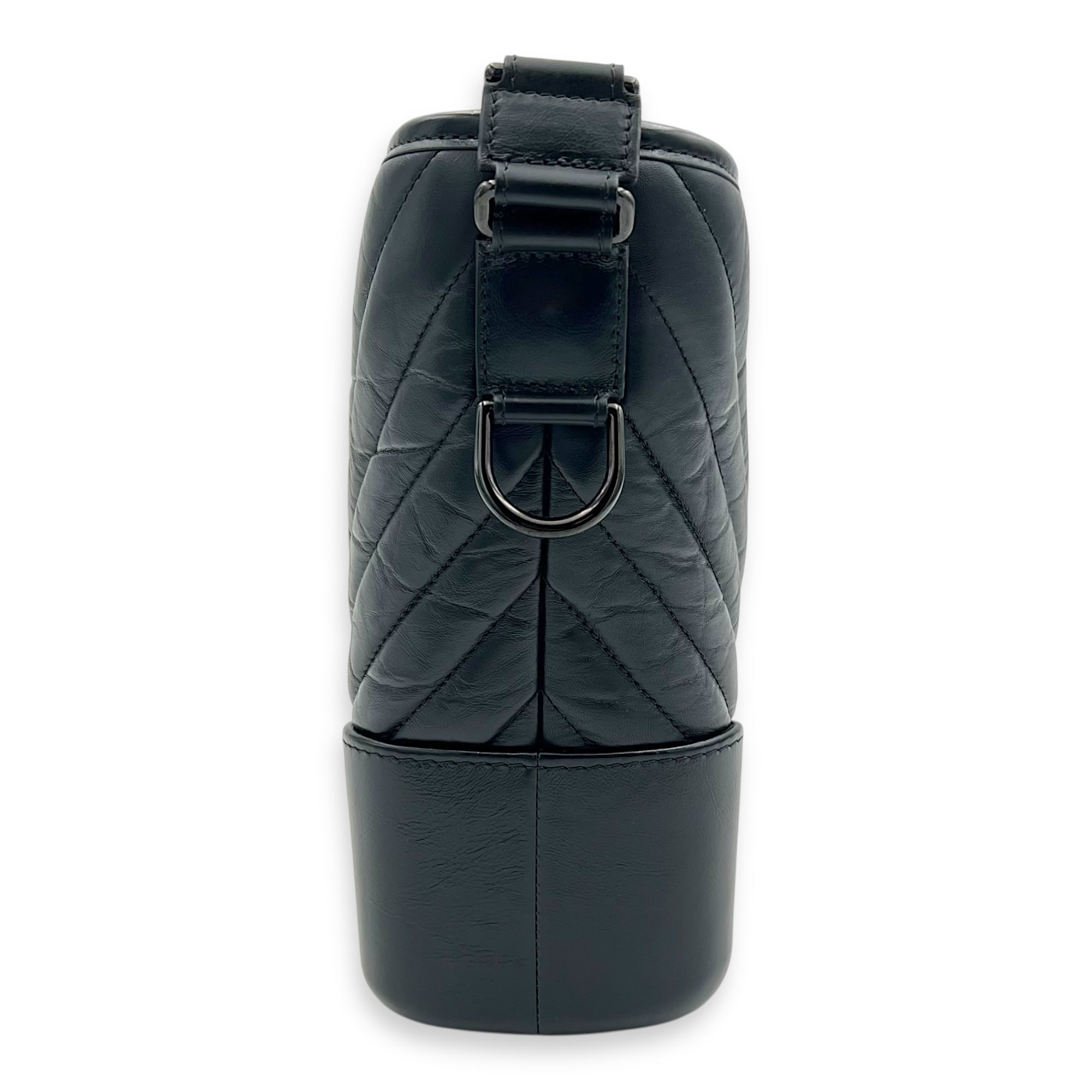 Gabrielle Large Black Shoulder Bag in Calfskin, So Black hardware - Image 4