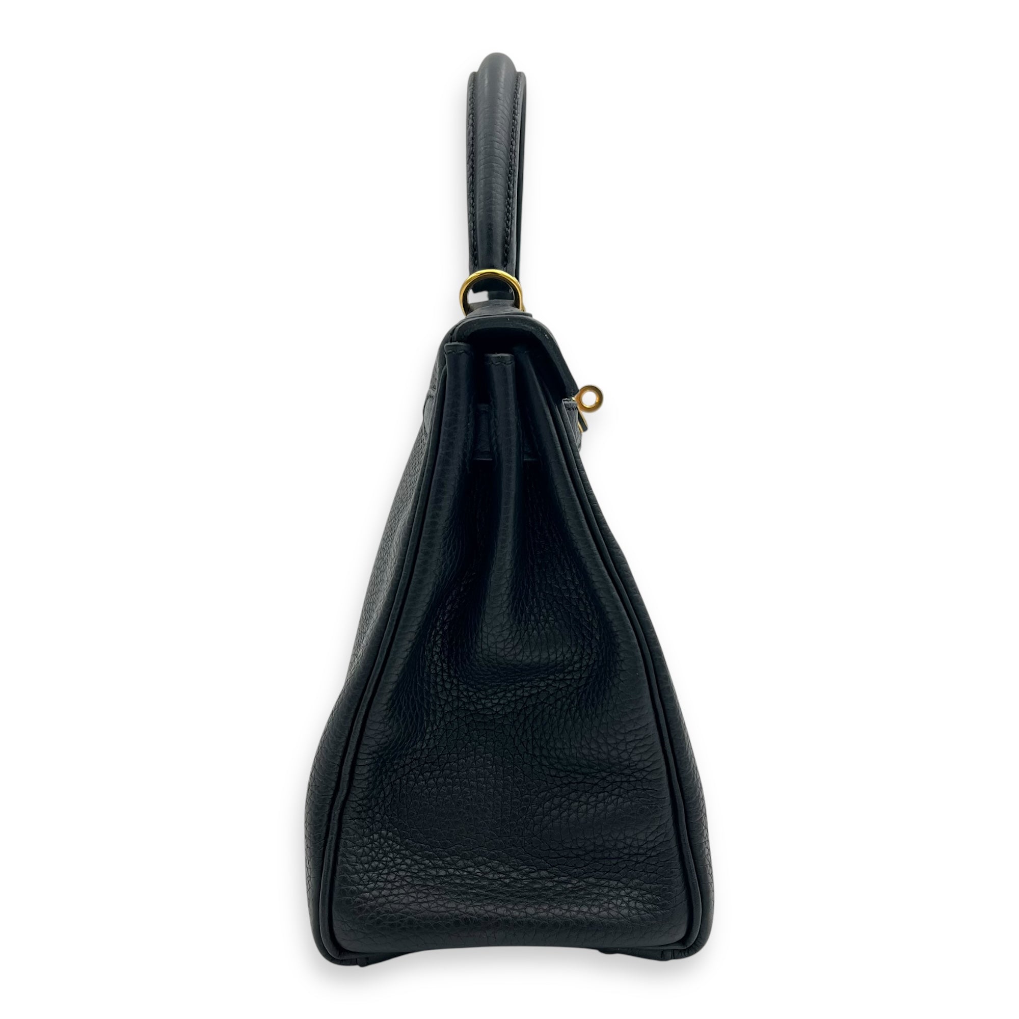 Kelly Black in Clemence, Gold hardware - Image 4