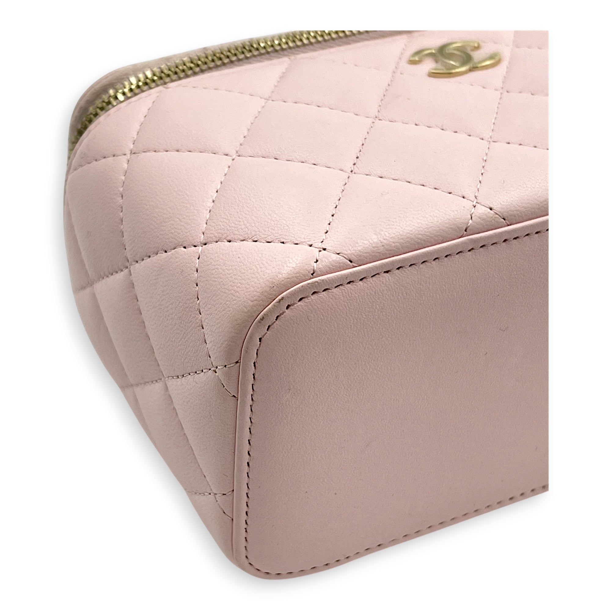 Vanity Crossbody Bag Pink in Lambskin, Gold hardware - Image 7