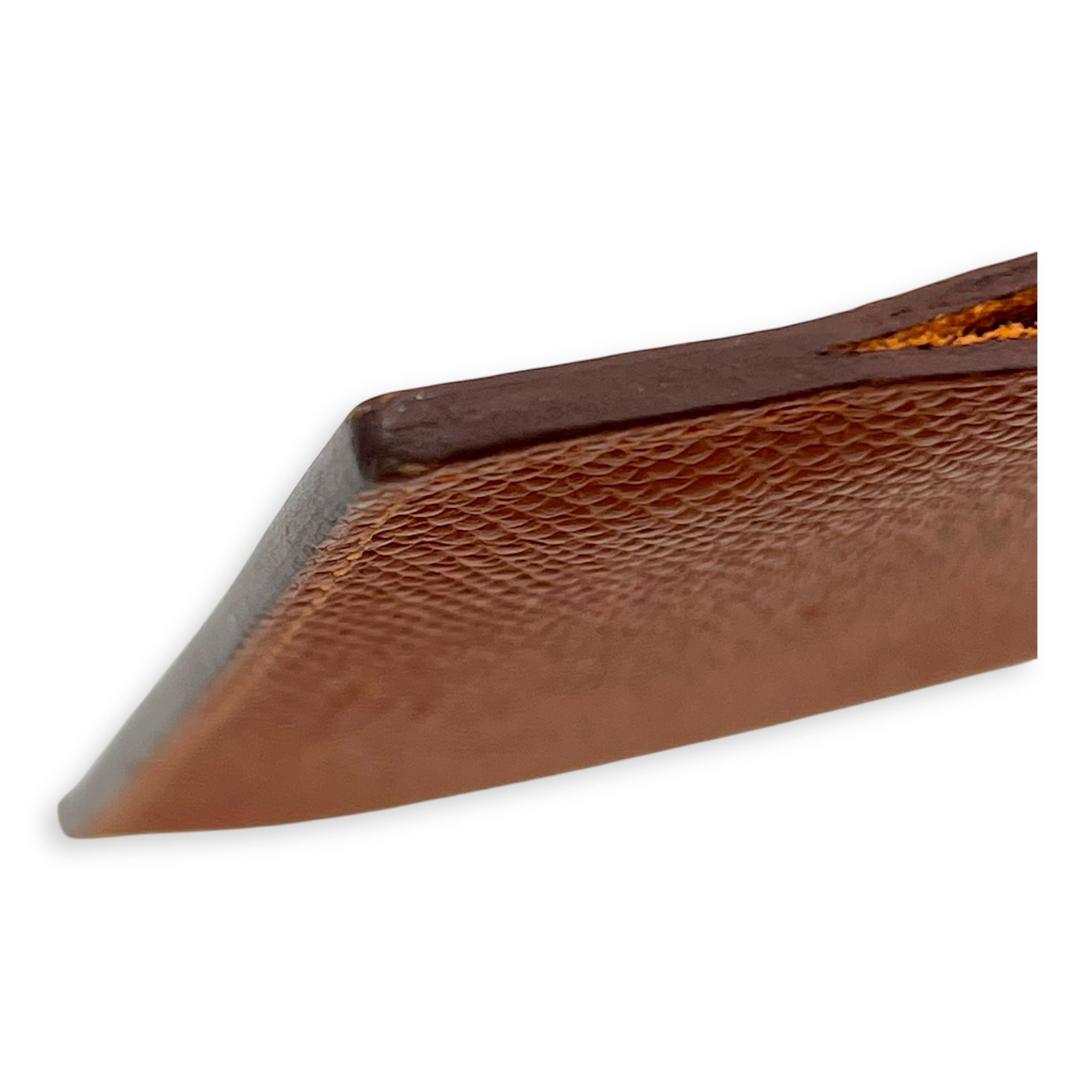 Passport Holder Orange Passport Holder in Epsom, Silver hardware - Image 10