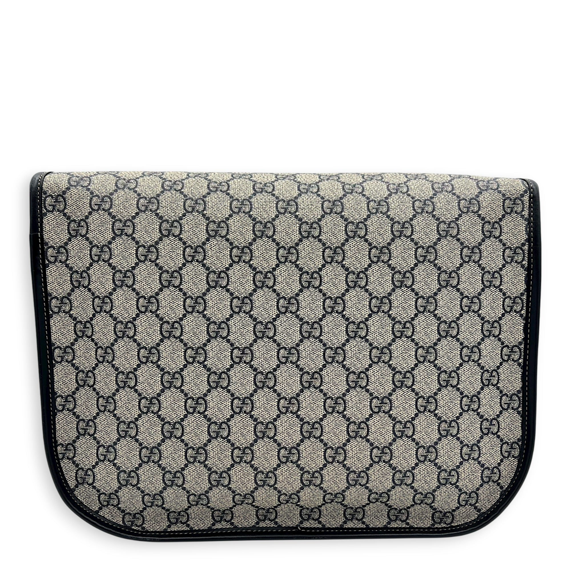Guccissima Messenger Blue in Coated Canvas, Silver hardware - Image 3