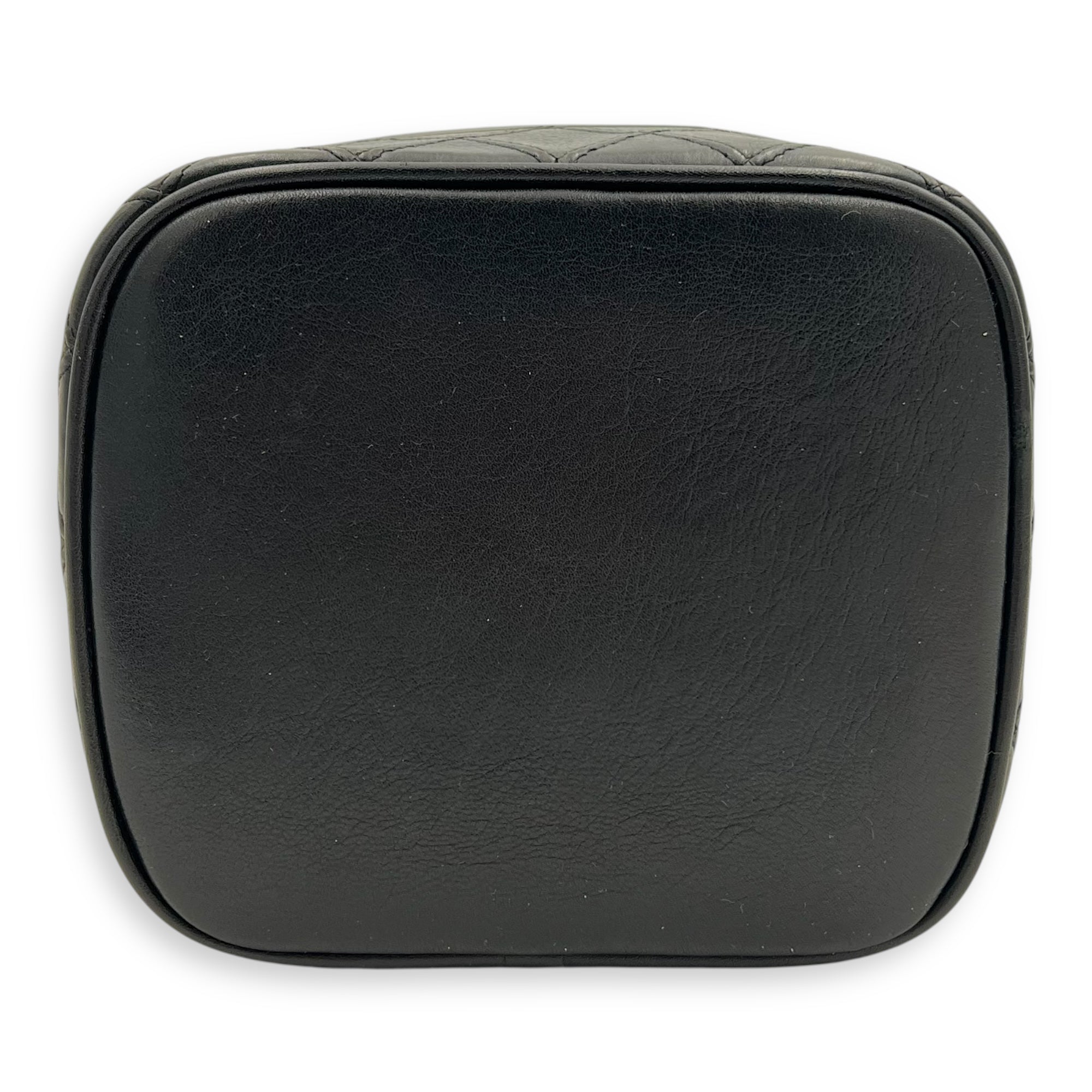 Vintage Vanity Bag Black in Calfskin, Gold hardware - Image 6